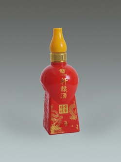 喷釉烤花瓶