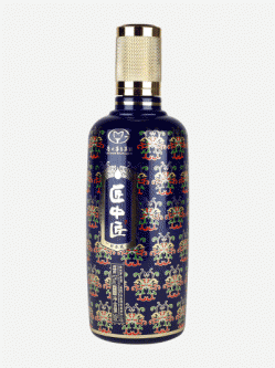 青海喷釉烤花酒瓶